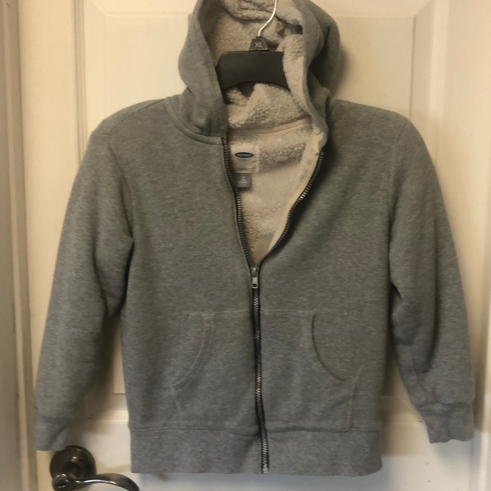 Warm and cozy zip up hooded sweatshirt